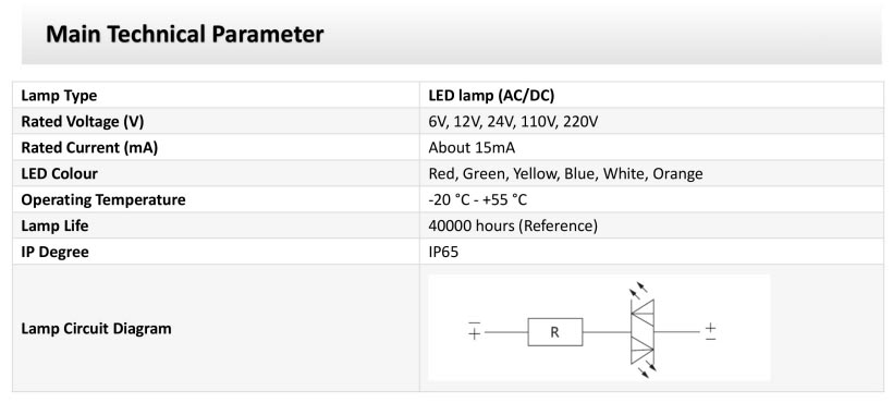 220v switch with indicator light