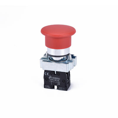 electrical mushroom head 40mm red stop emergency push button LAY5-BC42