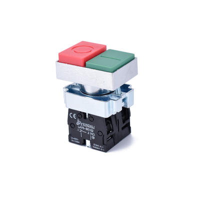 double head green and red on off push button switch LAY5-BL8425