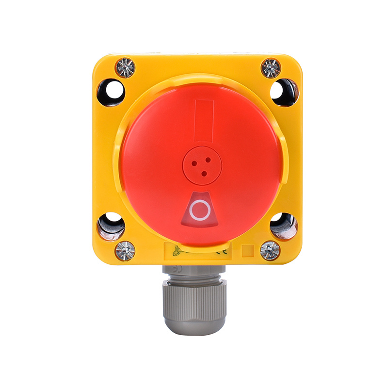 yellow color emergency stop switch box emergency stop push button switch box XDL75-JB181P