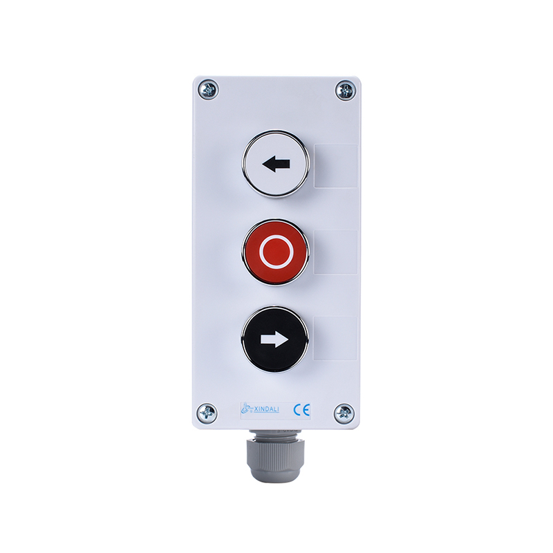 3 hole control station black and white arrow push button box XDL55-BB324P