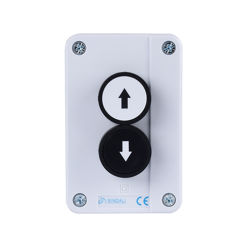 white plastic 2 button hoist crane control button switch box XDL55-B223