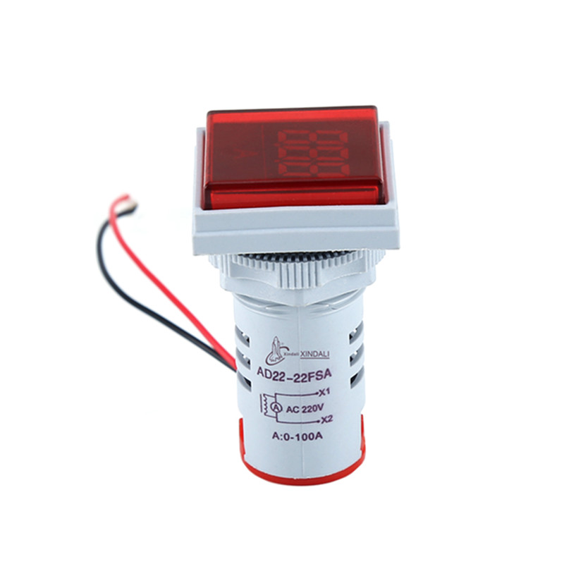 square mini indicator light lamp digital voltage meter voltmeter AD22-22FSA